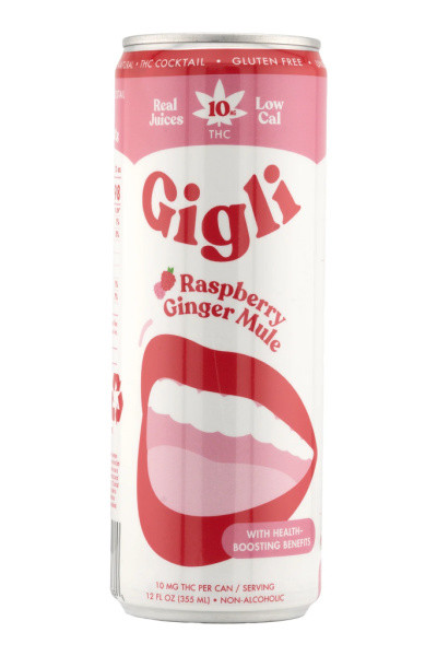 Gigli Raspberry Ginger Mule 10mg THC 4pk cans - Surdyk's