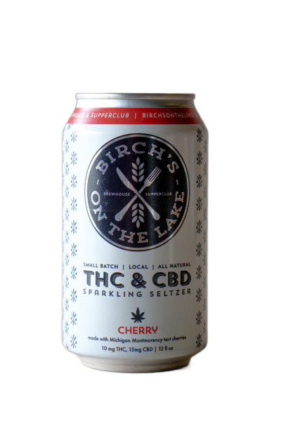 Birch's On The Lake Cherry Sparkling Seltzer 10mg THC 15mg CBD 4pk