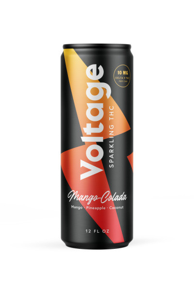 Voltage Sparkling Mango Colada 10mg THC 4pk 12oz cans - Surdyk's