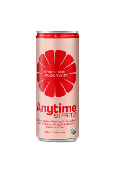 Anytime Spritz Grapefruit Lemon Twist 355ml single can - Surdyk's