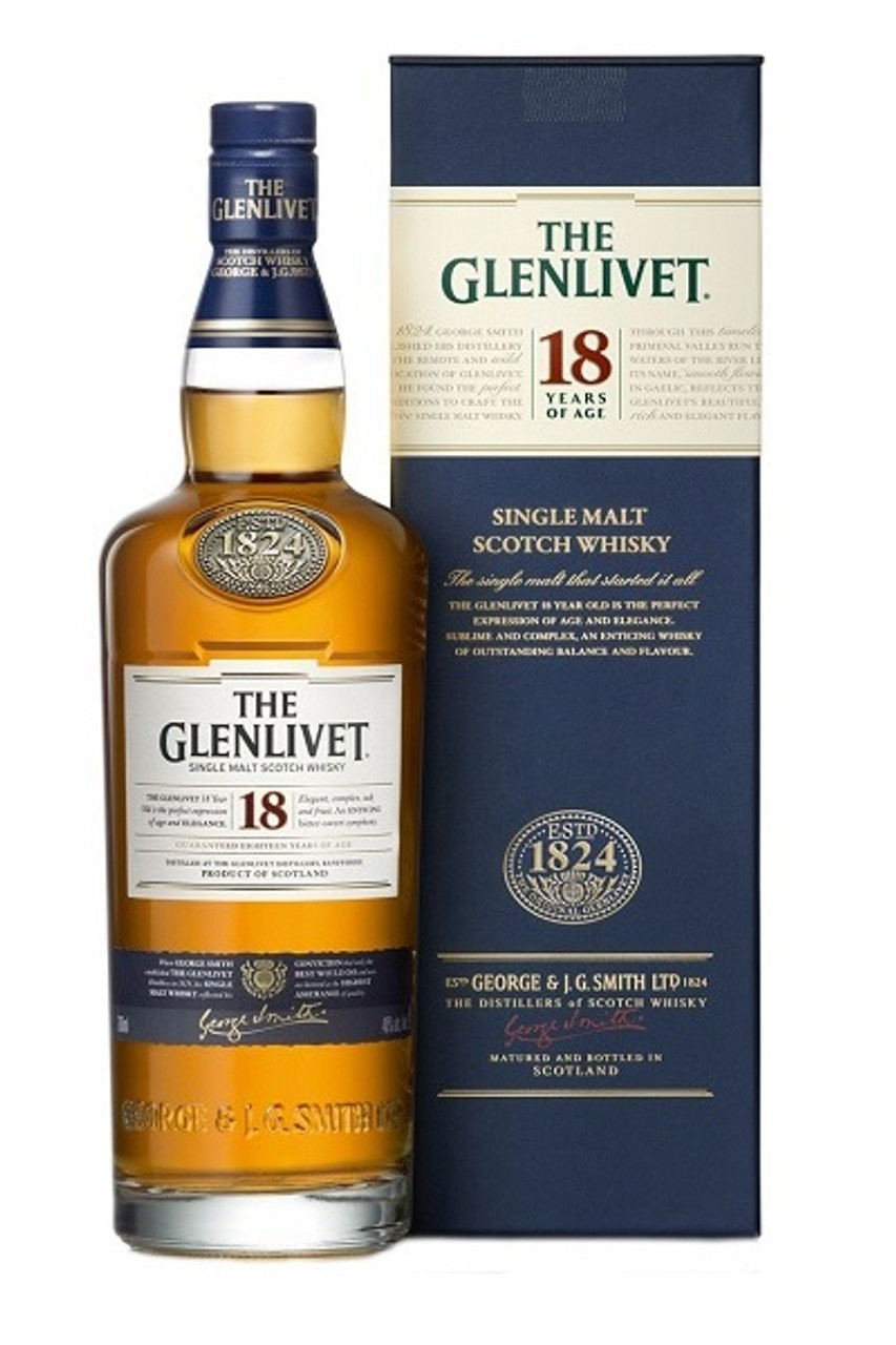 Scotch Whisky Single Malt 18 Ans d'âge - The Glenlivet