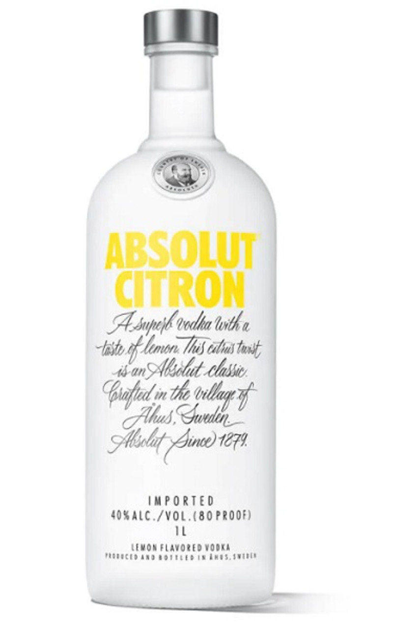Absolut Citron Vodka - 1 L bottle