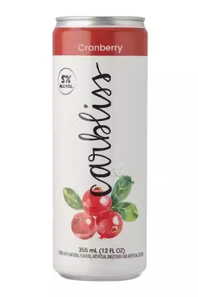 Carbliss Cranberry Vodka Seltzer 4pk cans - Surdyk's