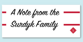 A Note from the Surdyk Family