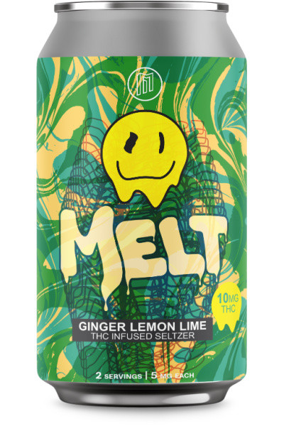 Modist Melt Ginger Lemon Lime THC Seltzer 10mg 4pk 12oz cans