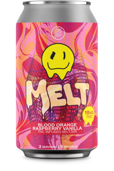 Modist Melt Blood Orange Raspberry Vanilla THC Seltzer 10mg 4pk 12oz cans