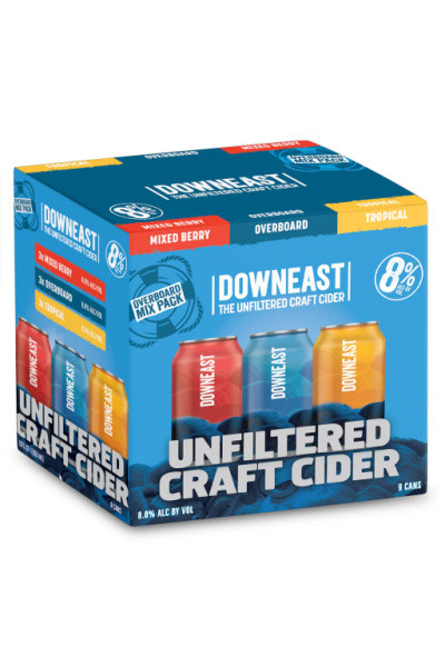 Downeast Overboard 8% ABV Cider 9pk 12oz cans