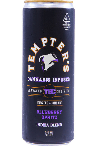 Tempter's Blueberry Spritz Indica Blend 10mg THC 10mg CBD 4pk cans
