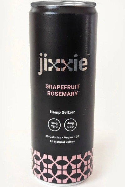 Jixxie 10mg THC Grapefruit Rosemary Seltzer 4pk 12oz cans - Surdyk's