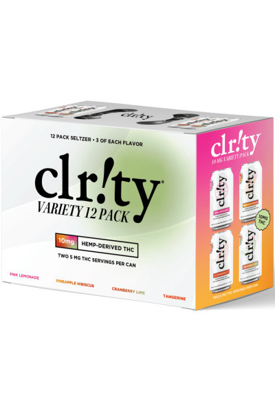 Clr!ty 10mg THC Variety Pack 12pk cans - Surdyk's
