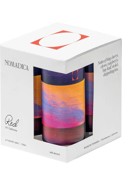 Nomadica Red Wine California 250ml 4pk cans