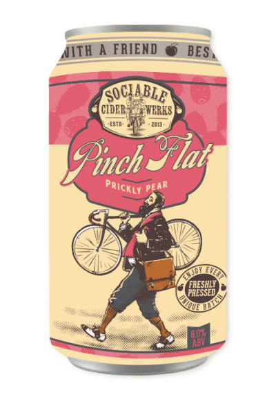 Sociable Cider Werks Pinch Flat Prickly Pear 4pk 12oz cans