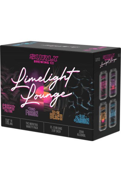 Surly Limelight Lounge Mocktails 10mg THC Variety 12pk 12oz cans