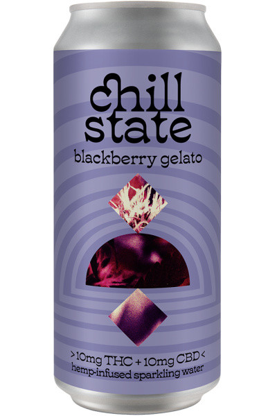 Fair State Blackberry Gelato Sparkling Water 10mg THC 10mg CBD 4pk 12oz cans