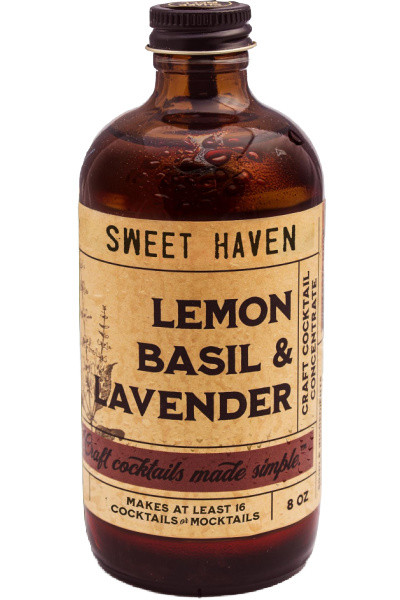 Sweet Haven Tonics Lemon Basil & Lavender Cocktail Concentrate 8oz bottle