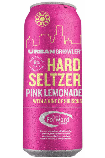 Urban Growler Pink Lemonade Seltzer 4pk cans - Surdyk's