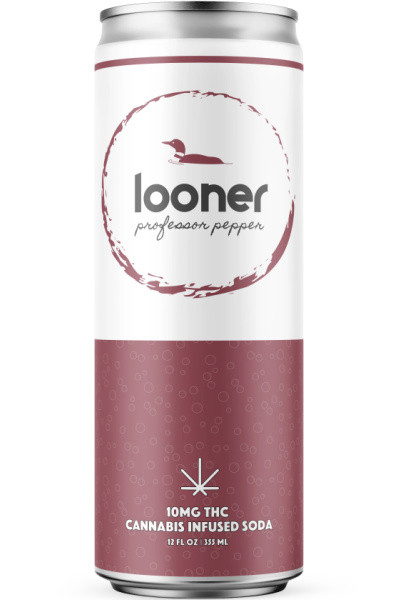 Looner Professor Pepper Soda 10mg Hemp-Derived THC 4pk 12oz cans