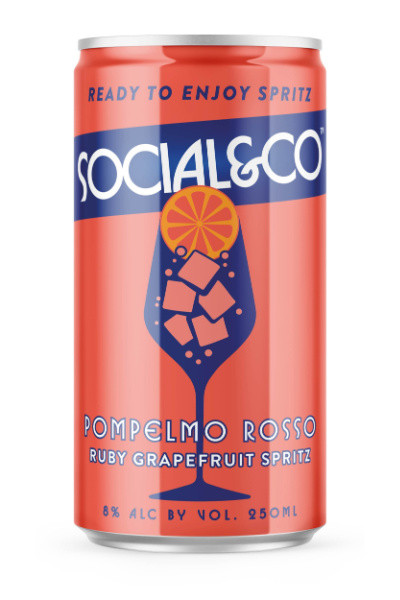 Social&Co Zesty Lemon Spritz 4pk cans - Surdyk's