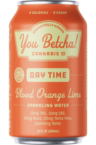 You Betcha! Day Time Blood Orange Lime 10mg THC 10mg CBG 4pk 12oz cans