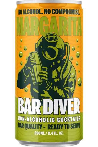 Bar Diver Sparkling Non-Alcoholic Margarita 4pk 250ml cans
