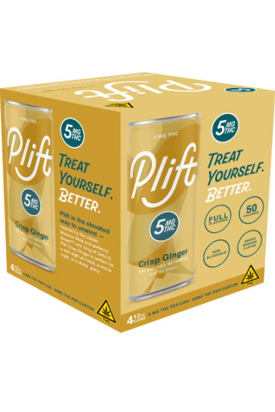 Plift Crisp Ginger 5mg THC 4pk 12oz cans