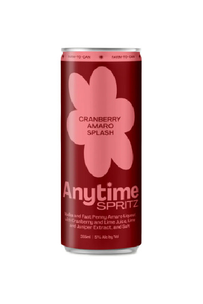 Anytime Spritz Cranberry Amaro Splach 355ml single can