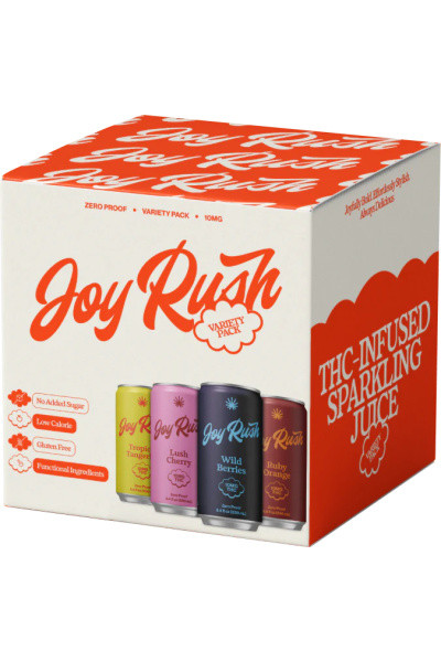 Joy Rush THC-Infused Sparkling Juices 10mg THC Variety 4pk 250ml