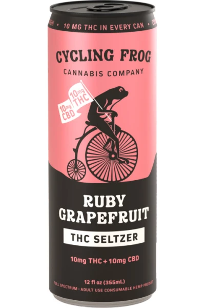 Cycling Frog Ruby Grapefruit 10mg THC + 10mg CBD 4pk 12oz Cans