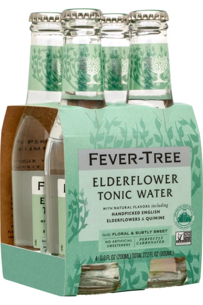 Fever-Tree Elderflower Tonic Water 4pk 200mL bottles