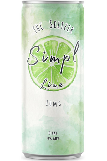 Simpl 10mg Lime THC Seltzer 4pk 12oz cans - Surdyk's