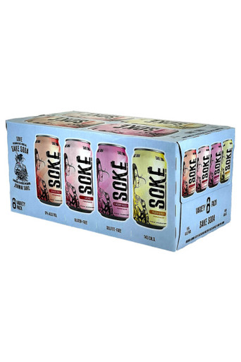 Soke Sake Premium Junmai Ready to Drink Sake Cocktails Variety 8pk