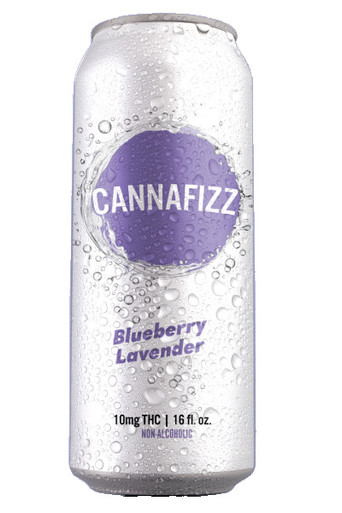Urban Growler Cannafizz Blueberry Lavender 10mg THC 4pk 16oz cans