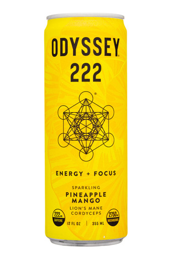 Odyssey 222 Energy + Focus Sparkling Pineapple Mango single 12oz