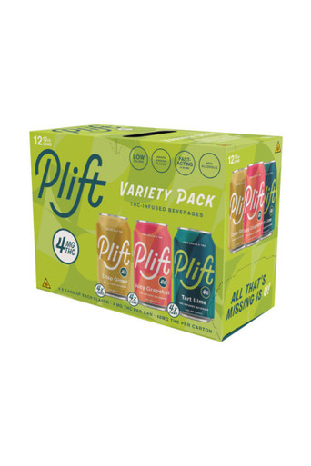 Plift 10mg THC Variety 12pk 7.5oz cans - Surdyk's