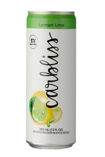 Carbliss Lemon Lime Vodka Seltzer 4pk cans - Surdyk's
