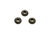Brass Plated 5.75x10.75mm Beaded Twist Euro Bead