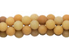 Natural Yellow Jade Matte 12mm Round