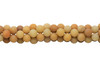 Natural Yellow Jade Matte 12mm Round