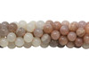 Multi Moonstone Polished 8mm Round - Banded