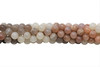 Multi Moonstone Polished 8mm Round - Banded
