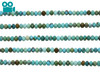 Chinese Turquoise Polished 4x3mm Faceted Rondelle