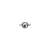 Sterling Silver 6mm Bezel AAA CZ Connector