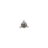 Sterling Silver 6mm Bezel AAA CZ "Y" Connector