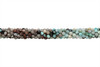 Chrysocolla Polished 4mm Faceted Round - Multi Color Banded