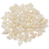 Light Cream Corundum Polished 5x9mm Faceted Drop Bead