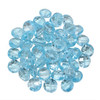 Sky Blue Topaz Polished 8mm Faceted Coin Bead