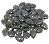Black Sunstone Polished 9x13mm Faceted Flat Drop Bead