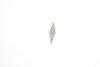 Satin Rhodium Plated 40x11mm Small Flexible Diamond Shaped Pendant / Connector