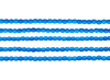 Fire Polish 4mm Faceted Round - Neon Electric Blue