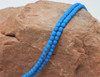 Fire Polish 4mm Faceted Round - Neon Electric Blue